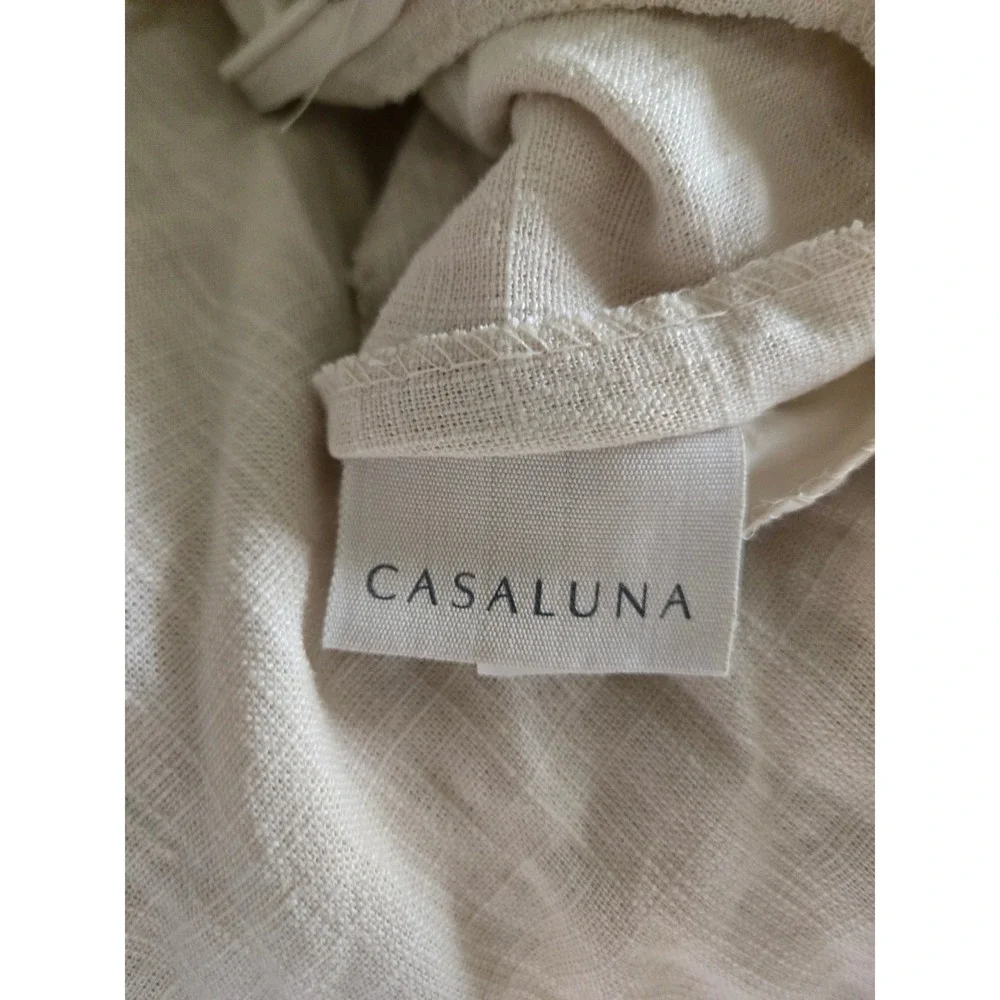Casaluna King Heavyweight Linen Blend Duvet Cover Natural Beige Zipper Closure